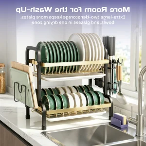 2 Tier Dish Drying Rack