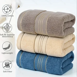 100% Cotton Towels 35x75cm Set of 3