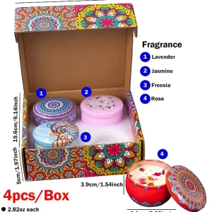 4PCS/Set Scented Candle Box