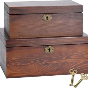 2 Pack - Vintage Lockable Chest