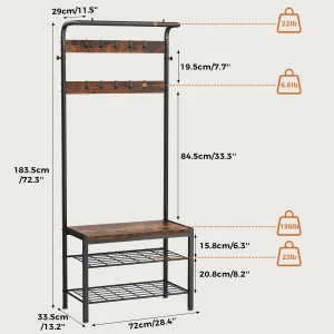 4-in-1 Entryway Bench
